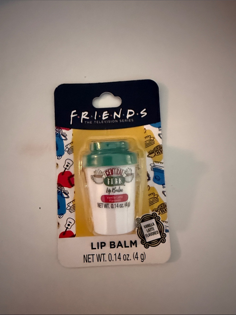 FRIENDS Central Perk Vanilla Latte Lip Balm - White and Teal